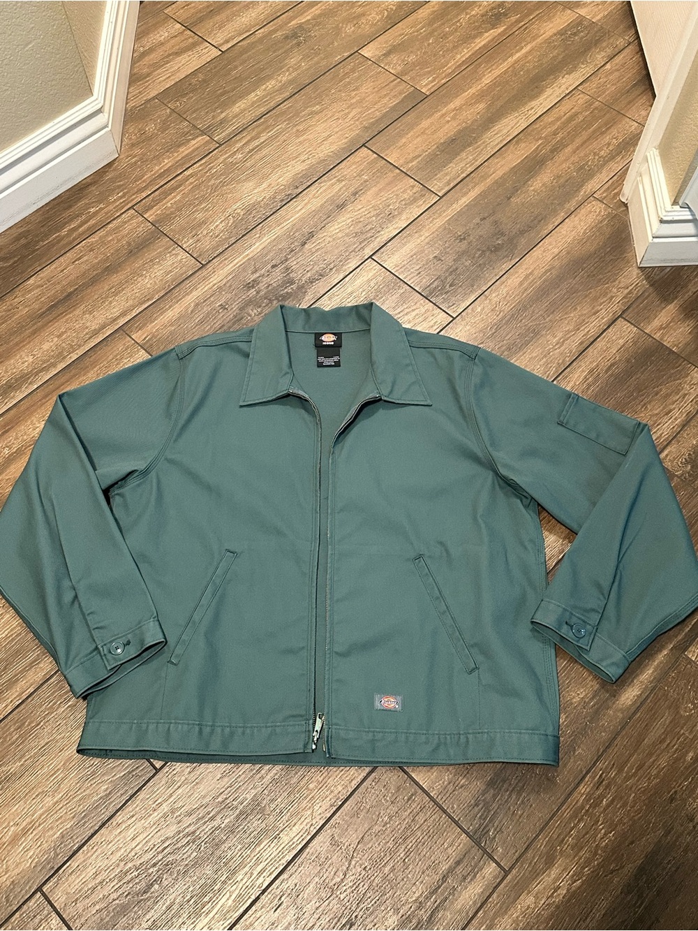 Dickies Teal Lightweight Work Jacket - Zip Front